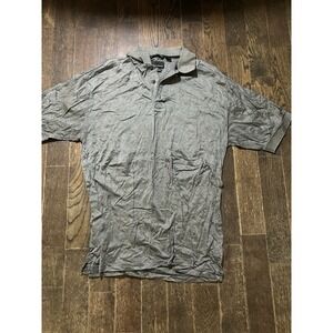 Greg Norman Double Mercerized Cotton Mens GRAY Polo Shirt Golf Size‎ XL